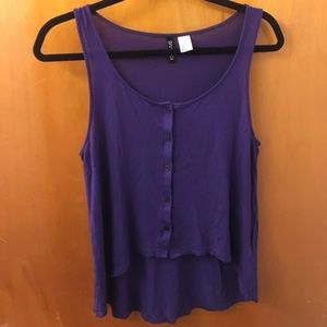 Purple High-Low Tank